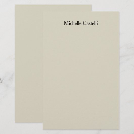 Beruflich Einzigartig klassisch einfach Briefpapier (Vorne/Hinten)