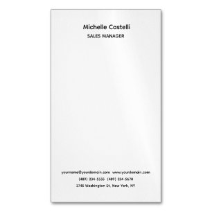 Beruflich Einzigartig klassisch einfach Magnetische Visitenkarte