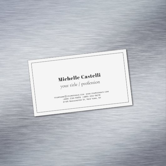 Beruflich Einzigartig klassisch einfach Magnetische Visitenkarte (Beispiel)