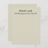 Beruflich Einzigartig klassisch einfach Mitteilungskarte (Vorne/Hinten)