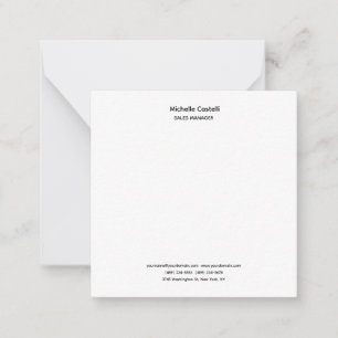 Beruflich Einzigartig klassisch einfach Mitteilungskarte