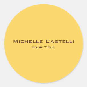 Beruflich Einzigartig klassisch einfach Schlicht Runder Aufkleber