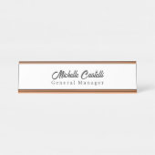 Beruflich Einzigartig klassisch einfach Schreibtischnamensplakette (Vorderseite )