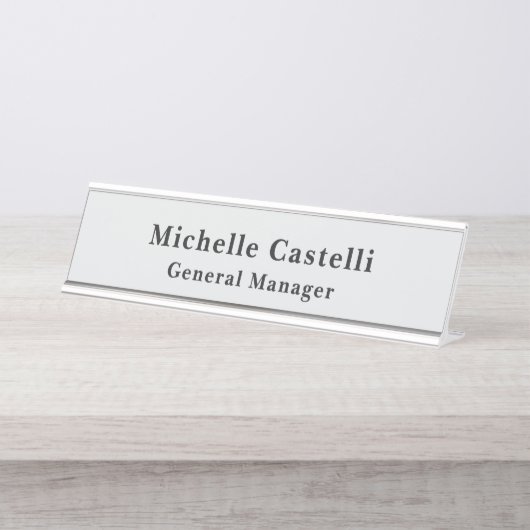 Beruflich Einzigartig klassisch einfach Schreibtischnamensplakette (Vorderseite )