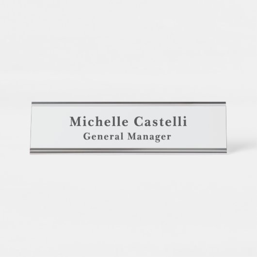 Beruflich Einzigartig klassisch einfach Schreibtischnamensplakette (Vorderseite )