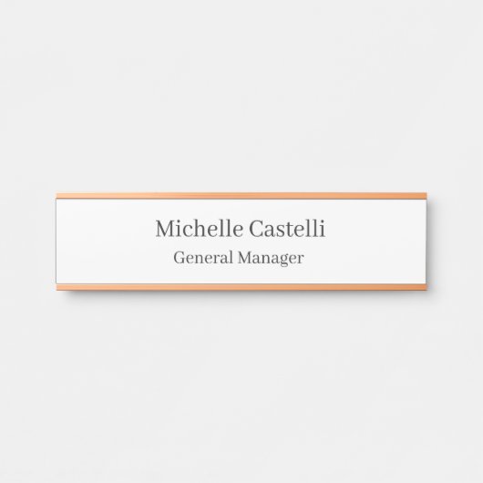 Beruflich Einzigartig klassisch einfach Türschild (Vorderseite )