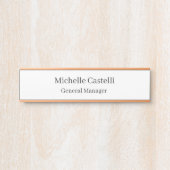 Beruflich Einzigartig klassisch einfach Türschild (Vorderseite )