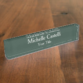 Beruflich Einzigartig klassisches Minimalistisch Namensplakette (Seite)