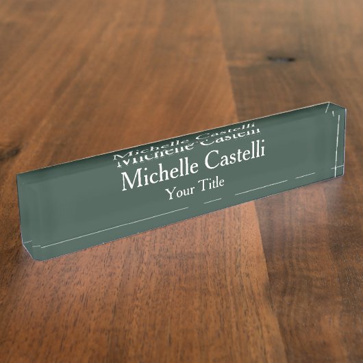 Beruflich Einzigartig klassisches Minimalistisch Namensplakette (Seite)