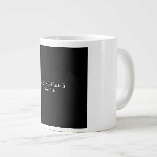 Beruflich Einzigartig Modernes Minimalistisches Sc Jumbo-Tasse (Vorderseite Rechts)