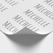 Beruflich Einzigartige Klassik Einfach Ihr Name Geschenkpapier (Ecke)