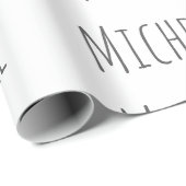 Beruflich Einzigartige Klassik Einfach Ihr Name Geschenkpapier (Rolleneckpunkt)