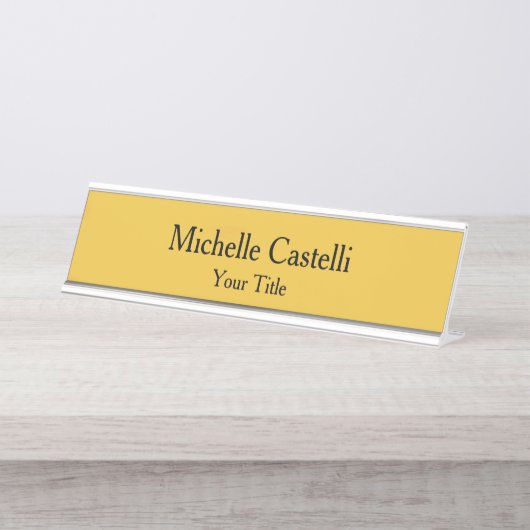 Beruflich Einzigartige Moderne Minimalistisch einf Schreibtischnamensplakette (Vorderseite )