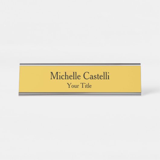 Beruflich Einzigartige Moderne Minimalistisch einf Schreibtischnamensplakette (Vorderseite )