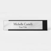 Beruflich Einziges Klassisches Grau Schreibtischnamensplakette (Vorderseite )