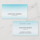Beruflich Elegant Blue Modern Einfach Schlicht Lux Visitenkarte (Vorne/Hinten)