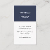 Beruflich Elegant Blue White Consultant Visitenkarte (Vorderseite)