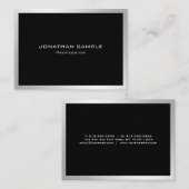 Beruflich Elegant Einfach Schlicht Modernes Silber Visitenkarte (Vorne/Hinten)