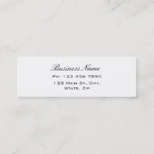 Beruflich Elegant Einfache Schlichte Anwältin Blac Mini Visitenkarte (Rückseite)