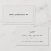 Beruflich Elegant Einfaches Schlichtes Beige Visitenkarte (Vorne/Hinten)