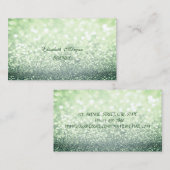 Beruflich Elegant Glittery Green Bokeh Visitenkarte (Vorne/Hinten)