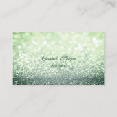 Beruflich Elegant Glittery Green Bokeh Visitenkarte (Vorderseite)