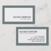 Beruflich & elegant, graue Grenze, minimalistisch Visitenkarte (Vorne/Hinten)