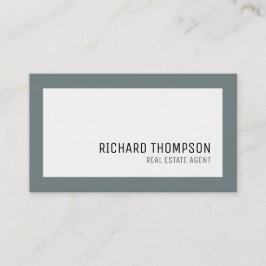 Beruflich & elegant, graue Grenze, minimalistisch Visitenkarte