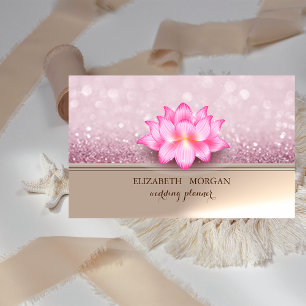 Beruflich Elegant Lotus Glittery Bokeh Visitenkarte