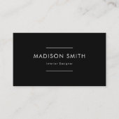 Beruflich Elegant Minimal Schwarz & Weiß Visitenkarte (Vorderseite)