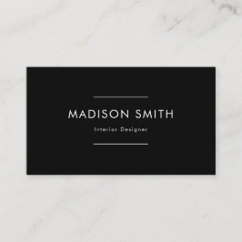 Beruflich Elegant Minimal Schwarz & Weiß Visitenkarte