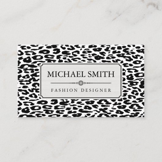 Beruflich Elegant Modern Leopard Skin #25 Visitenkarte (Vorderseite)