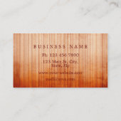 Beruflich Elegant Moderne, rustikal gestreifte omb Visitenkarte (Rückseite)