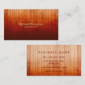 Beruflich Elegant Moderne, rustikal gestreifte omb Visitenkarte (Vorne/Hinten)
