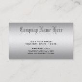 Beruflich Elegant Moderne Silbermetallische EU Visitenkarte (Rückseite)