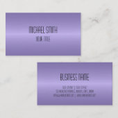 Beruflich Elegant Moderner Lavendel Blur Visitenkarte (Vorne/Hinten)