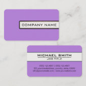 Beruflich Elegant Moderner Lavendel Minimalistisch Visitenkarte (Vorne/Hinten)