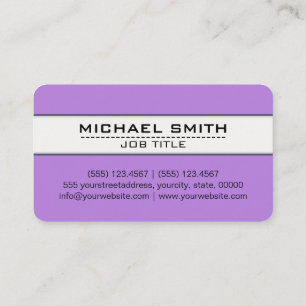 Beruflich Elegant Moderner Lavendel Minimalistisch Visitenkarte