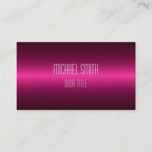 Beruflich Elegant Modernes dunkles Hot Pink Visitenkarte (Vorderseite)