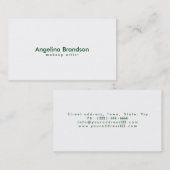 Beruflich Elegant Modernes, einfaches Schlichtes W Visitenkarte (Vorne/Hinten)