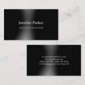 Beruflich Elegant Modernes Grau Schwarz Stilvoll Visitenkarte (Vorne/Hinten)