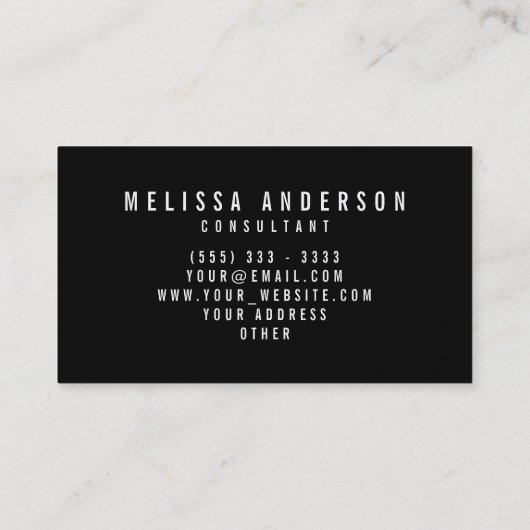 Beruflich Elegant Modernes Minimalistisches Crimso Visitenkarte (Rückseite)