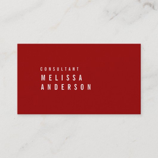 Beruflich Elegant Modernes Minimalistisches Crimso Visitenkarte (Vorderseite)