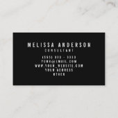 Beruflich Elegant Modernes Minimalistisches Gelb Visitenkarte (Rückseite)