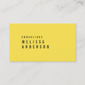 Beruflich Elegant Modernes Minimalistisches Gelb Visitenkarte (Vorderseite)