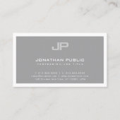 Beruflich Elegant Modernes Monogramm Schlicht Tren Visitenkarte (Rückseite)