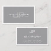 Beruflich Elegant Modernes Monogramm Schlicht Tren Visitenkarte (Vorne/Hinten)