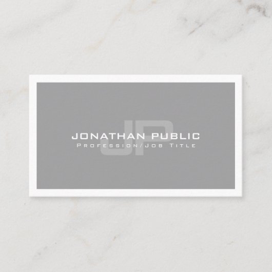 Beruflich Elegant Modernes Monogramm Schlicht Tren Visitenkarte (Vorderseite)