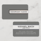 Beruflich Elegant Modernes Nickel Minimalistisch Visitenkarte (Vorne/Hinten)