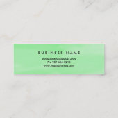 Beruflich Elegant Modernes Schlicht Mini Visitenkarte (Rückseite)